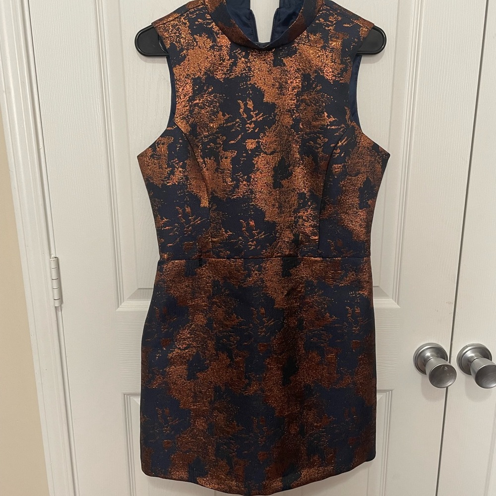 Warehouse Metallic Shift Dress